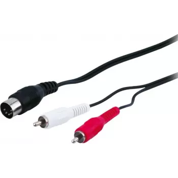 Wentronic AVK 114-150 1,5m καλώδιο ήχου 5-Pin DIN σε 2x RCA αρσενικό - μαύρο 50014