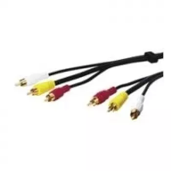 Wentronic AVK 201-150 1,5m καλώδιο ήχου/εικόνας 3 x RCA αρσενικό σε 3 x RCA αρσενικό - μαύρο 50139