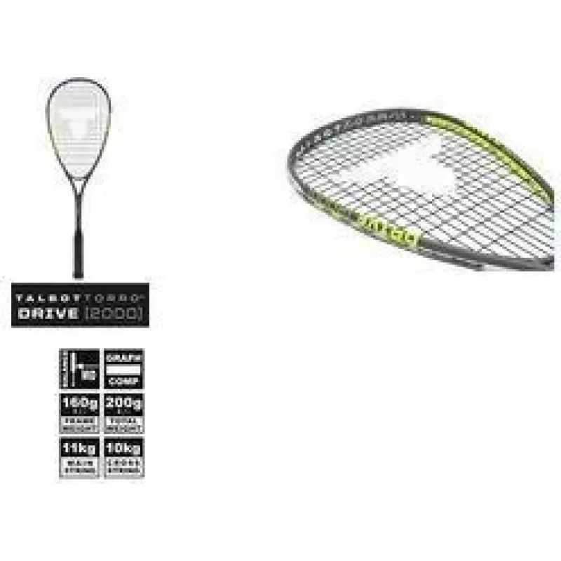 TALBOT torro Drive 2000 ρακέτα squash, μαύρο/κίτρινο, Allround-Plus Balanced 251002