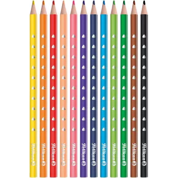 Pelikan 700634 ξυλομπογιές σετ 12 τεμ., διάφορα χρώματα, εξαγωνικό ξύλινο στέλεχος, μύτη 3,3 mm ανθεκτική στο σπάσιμο