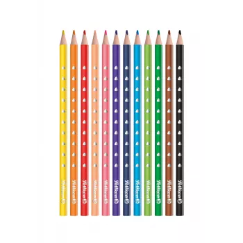 Pelikan 700634 ξυλομπογιές σετ 12 τεμ., διάφορα χρώματα, εξαγωνικό ξύλινο στέλεχος, μύτη 3,3 mm ανθεκτική στο σπάσιμο