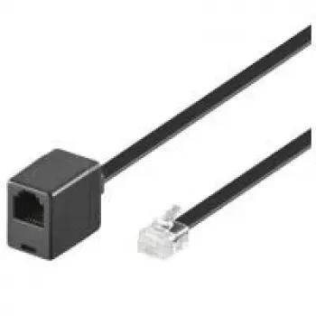 Wentronic Goobay αρθρωτό καλώδιο επέκτασης RJ12 6P6C βύσμα αρσενικό σε υποδοχή θηλυκή, 6 m, μαύρο 68264