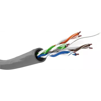Wentronic Goobay καλώδιο εγκατάστασης δικτύου CAT 6, U/UTP, γκρι, 100 m - CU, AWG 23/1 (συμπαγές), LSZH 68466