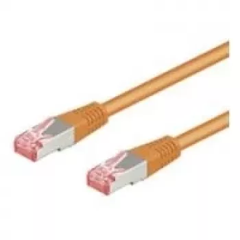 Wentronic Goobay καλώδιο patch CAT 6, S/FTP (PiMF), πορτοκαλί, 0,5 m - LSZH χωρίς αλογόνα, χαλκός (93467)