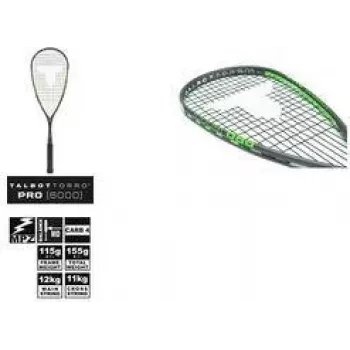 TALBOT TORRO ρακέτα squash Pro 6000, μαύρο / πράσινο, επιθετική, κατασκευή Y, 1 τεμ. (251006)