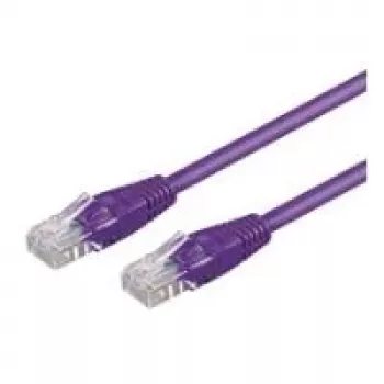 Wentronic 7m CAT5e UTP καλώδιο patch δικτύου, RJ45 βύσμα αρσενικό σε βύσμα αρσενικό, επιχρυσωμένες επαφές, μωβ 95246