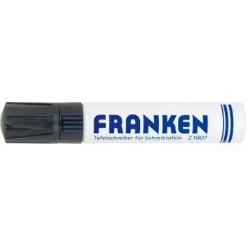 FRANKEN JumboMarker μαρκαδόρος λευκού πίνακα, μύτη σφήνας 4-12 mm, μαύρο, επαναγεμιζόμενος, στεγνό σβήσιμο, άοσμος, 1 τεμ. (Z1910 10)