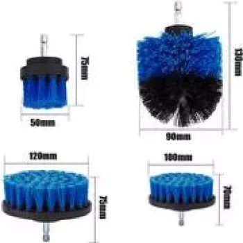 KS TOOLS BT103110 σετ εξαρτημάτων βούρτσας διάτρησης, 4 τεμ., εξάγωνη λαβή, νάιλον τρίχες
