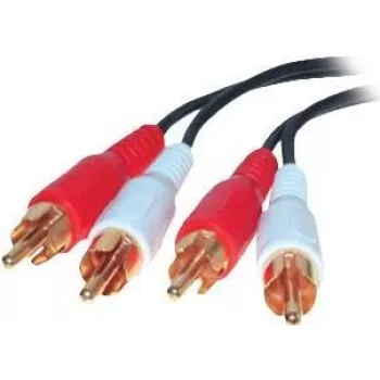 SHIVERPEAKS 2 x RCA βύσμα αρσενικό σε 2 x RCA βύσμα αρσενικό καλώδιο ήχου, 0,5 m, επιχρυσωμένο, μαύρο BS40501