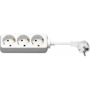 Wentronic Goobay πολύπριζο schuko 3 θέσεων, καλώδιο 3 m, λευκό 51075
