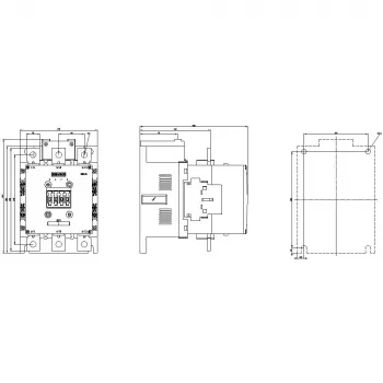 Siemens SIRIUS 3RT1064-6AP36 Ρελέ ισχύος, 3-πολικό, 185 A, πηνίο 220-240 V UC
