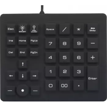 Renkforce Αριθμητικό πληκτρολόγιο USB αδιάβροχο, ανθεκτικό στη σκόνη, με trackball μαύρο (RF-4791687)