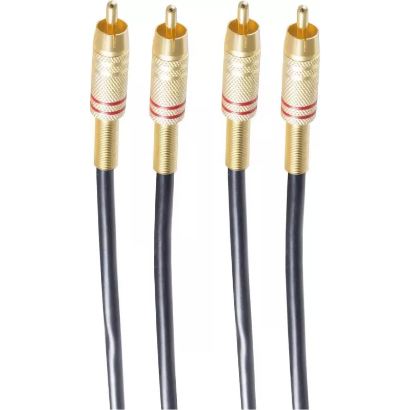 shiverpeaks BASIC-S Καλώδιο ήχου 2x RCA σε 2x RCA, 5,0 m, μαύρο BS40225