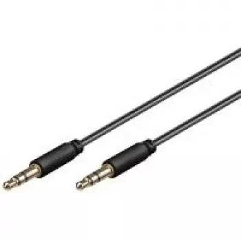 Wentronic Goobay Καλώδιο σύνδεσης jack 3,5 mm, 1,5 m, στερεοφωνικό, επιχρυσωμένο, μαύρο 69106