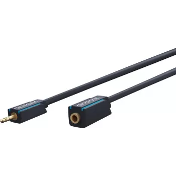 CLICKTRONIC Καλώδιο επέκτασης ήχου MP3 βύσμα αρσενικό stereo jack 3,5mm σε υποδοχή θηλυκή 1,5m μαύρο