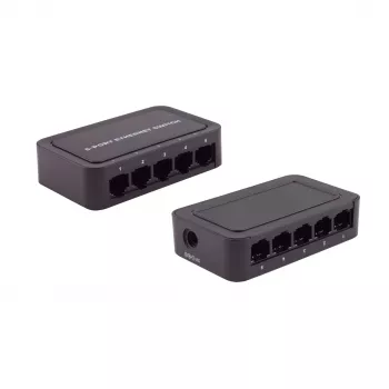SHIVERPEAKS BS08-01110 Switch desktop 5 θυρών Fast Ethernet unmanaged, 10/100 Mbps, μαύρο