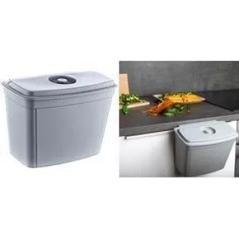 keeeper Milan 4L Κρεμαστός κάδος κουζίνας, Nordic Grey, με καπάκι, PP 1031213000000