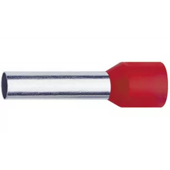 Klauke 47612 Μονωμένο ακροχιτώνιο, 10 mm², Κόκκινο, 12 mm μήκος πείρου, 100 τεμ.
