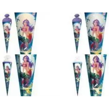 ROTH Magical Mermaid Κώνος σχολικής τσάντας, τετράγωνος, 850 mm, κλείσιμο από τούλι, με διακοσμητικά φύλλου και παγιέτας - 1 τεμ. (678886)