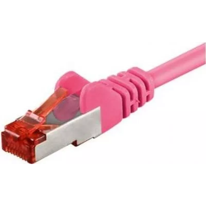 Wentronic CAT6 S/FTP Καλώδιο Patch, Ματζέντα, 1m 93434
