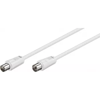 TECLINE Wentronic Goobay καλώδιο κεραίας, λευκό, 20 m - βύσμα ομοαξονικό IEC σε υποδοχή ομοαξονική IEC (50125)