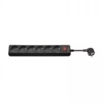 Wentronic Goobay πολύπριζο 6 θέσεων με διακόπτη, 1,5 m, μαύρο 51290