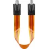 Wentronic Goobay καλώδιο διέλευσης παραθύρου SAT, εξαιρετικά επίπεδο 0,3 mm, καφέ-μαύρο, 0,3 m, υποδοχή F σε υποδοχή F 67244