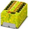 Phoenix Contact PTFIX 10/12X4-GNYE Μπλοκ διανομής, Push-in, 10 mm², πράσινο/κίτρινο 1153438
