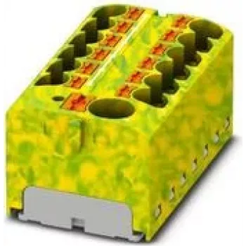 Phoenix Contact PTFIX 10/12X4-GNYE Μπλοκ διανομής, Push-in, 10 mm², πράσινο/κίτρινο 1153438