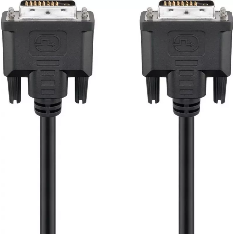 Wentronic goobay Καλώδιο DVI-D Dual Link 0,5m μαύρο με βίδες 93295