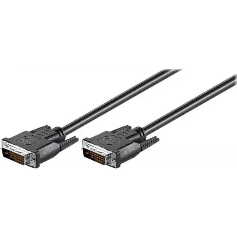 Wentronic goobay Καλώδιο DVI-D Dual Link 0,5m μαύρο με βίδες 93295