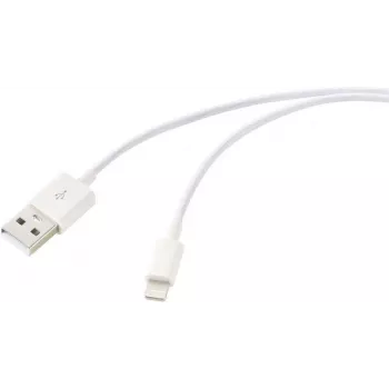 Renkforce Καλώδιο USB 2.0 USB-A σε Apple Lightning 1m λευκό ματ RF-5724084