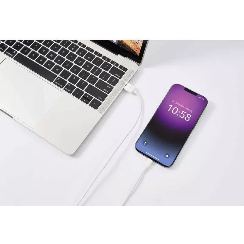 Renkforce Καλώδιο USB 2.0 USB-A σε Apple Lightning 1m λευκό ματ RF-5724084