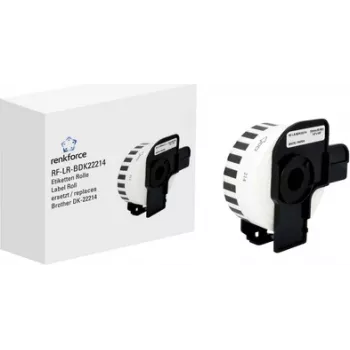 Renkforce Ταινία ετικετών συμβατή με Brother DK-22214 12 mm x 30,48 m χαρτί λευκό RF-6027528