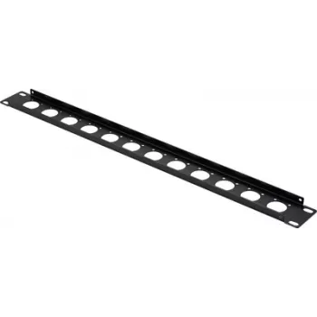 Renkforce 19 ίντσες 1 HE Πρόσοψη patch panel 12 θυρών για υποδοχές XLR/USB/BNC, μαύρο (RF-7116962)