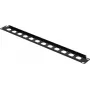 Renkforce 19 ίντσες 1 HE Πρόσοψη patch panel 12 θυρών για υποδοχές XLR/USB/BNC, μαύρο (RF-7116962)