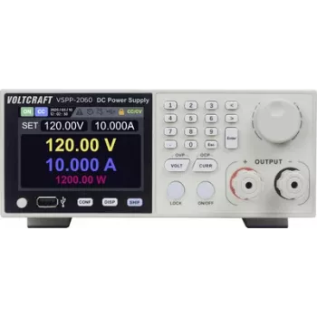 VOLTCRAFT VSPP-2060 Rack-Mount Εργαστηριακό τροφοδοτικό, ρυθμιζόμενο 0-600 V/DC 0-10 A, 2000 W, USB, RS-485, LAN προγραμματιζόμενο VC-18673215