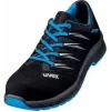 Uvex 69373 Unisex Παπούτσια ασφαλείας S1 P SRC, Microvelour, ενδιάμεση σόλα χάλυβα, προστασία δακτύλων Composite, μαύρο/μπλε, μέγεθος 43 6937343