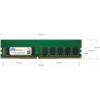 PHS-memory 32GB DDR4 ECC UDIMM 3200MHz PC4-25600E μονάδα μνήμης για ASRock W480M WS SP552401