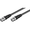 Wentronic Goobay καλώδιο σύνδεσης BNC, μαύρο, 2 m - βύσμα αρσενικό BNC σε βύσμα αρσενικό BNC (50086)