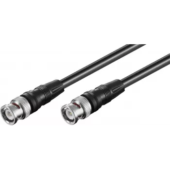 Wentronic Goobay καλώδιο σύνδεσης BNC, μαύρο, 2 m - βύσμα αρσενικό BNC σε βύσμα αρσενικό BNC (50086)