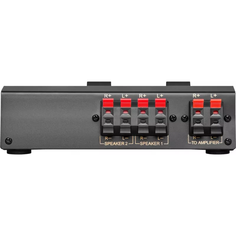 Wentronic Goobay διακόπτης ηχείων, μαύρο - συνδέει έως 2 ζεύγη ηχείων (60928)