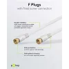 Wentronic Goobay καλώδιο σύνδεσης SAT, 100% θωρακισμένο, επιχρυσωμένο, λευκό, 7,5 m - F-βύσμα αρσενικό σε F-βύσμα αρσενικό (67294)