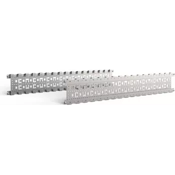 SCHROFF 23130084 19 inch κιτ τοποθέτησης σε rack - χάλυβας, γαλβανισμένο, 2 βάσεις, 4 βίδες M4x10, 4 παξιμάδια M4, 4 ροδέλες, 4 πλαστικές ροδέλες