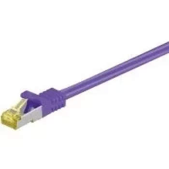 Wentronic Cat.7 S/FTP καλώδιο δικτύου patch, RJ45 σε RJ45, 0,25 m, επιχρυσωμένες επαφές, 10 Gbps, 600 MHz 91573