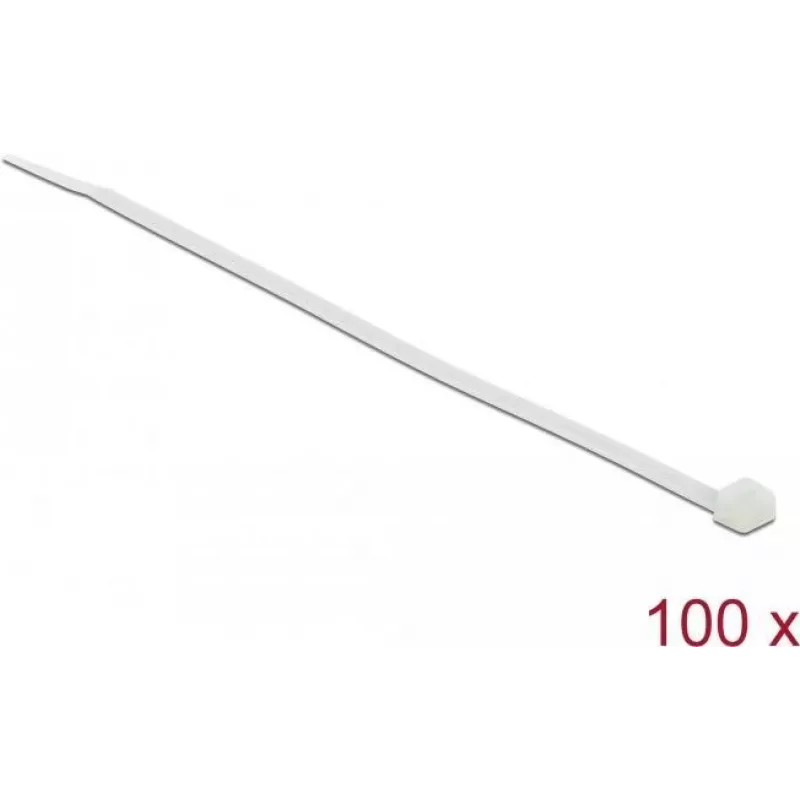Delock δεματικά καλώδίων διαφανή L 200 x Π 3,6 mm 100 τεμ. (18606)