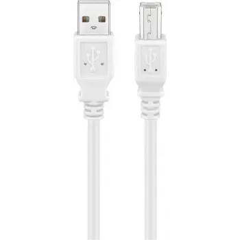 Wentronic 96186 καλώδιο USB 2.0, USB-A βύσμα αρσενικό σε USB-B βύσμα αρσενικό, 1,8 m, λευκό