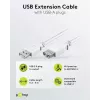 Wentronic καλώδιο επέκτασης USB 2.0 A βύσμα αρσενικό σε υποδοχή θηλυκή 5m λευκό 96288