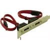 Delock βάση υποδοχής εσωτερική 2x SATA σε 2x eSATA εξωτερική (65116)