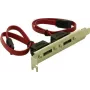 Delock βάση υποδοχής εσωτερική 2x SATA σε 2x eSATA εξωτερική (65116)
